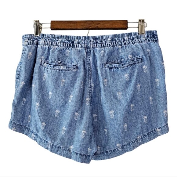 Rails Medium Blue Linen Blend Pineapple Shorts size small - Picture 2 of 4